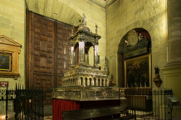 One of the altars inside the cathedral