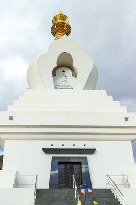 The stairs and entrance to the Stupa