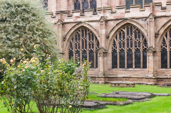 Worcester Cathedral from the Cloisters