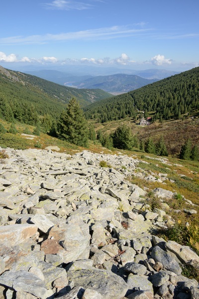 Stone river with Široka hut below