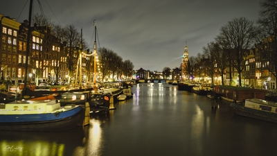 instagram spots in Amsterdam - WaalseilandCanal and Montelbaanstower