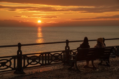 Brighton seafront sunset.