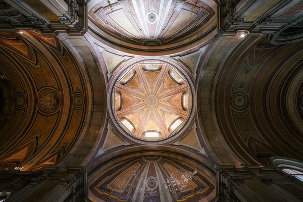 Interior view of the church dome.