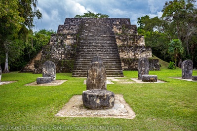 One of the smaller, less visited temples at Tikal