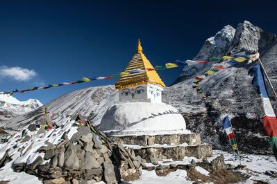 images of Everest Region - Dingboche Village and its Stupa