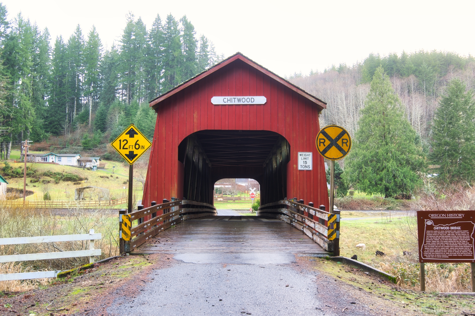 Image of Yaquina River Chitwood Covered Bridge by Steve West