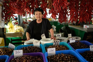 Lepa, a friendly seller at Bitola Market