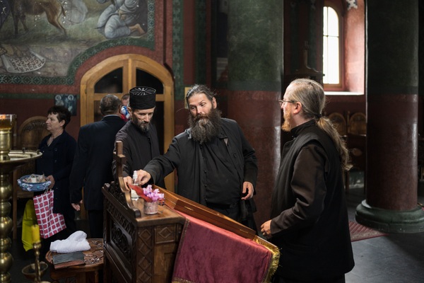 Prohor Pčinjski Monastery - monks collecting donations
