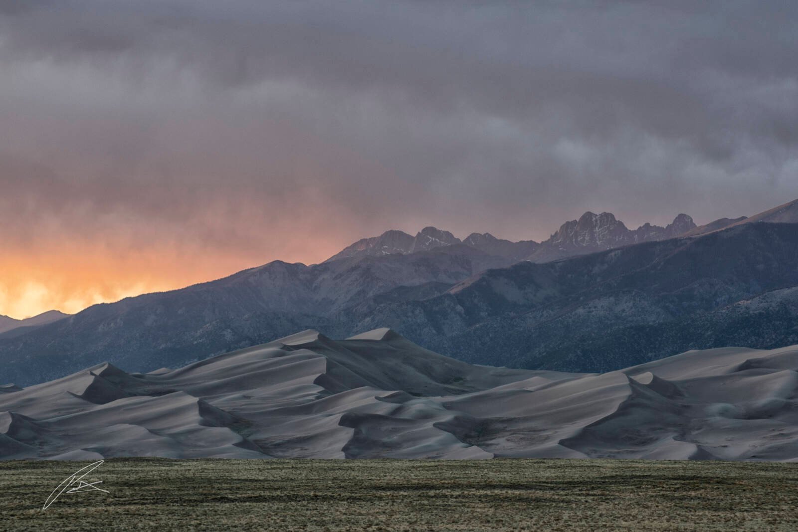 Image of Great Sand Dunes Sunset Mountain View C0-150 by Patrick Hulley