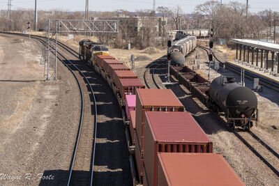 Railroad yard.