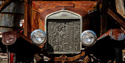 A grand collection of vintage vehicles.  You could spend hours just shooting the vast collection