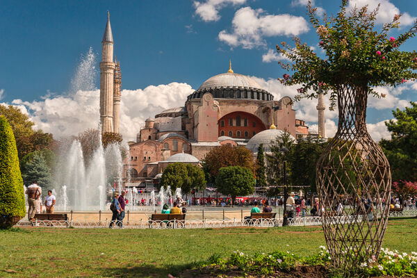 Sultanahmet Park with Hagia Sophia in Background