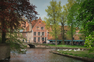 pictures of Bruges - Beguines Rampart