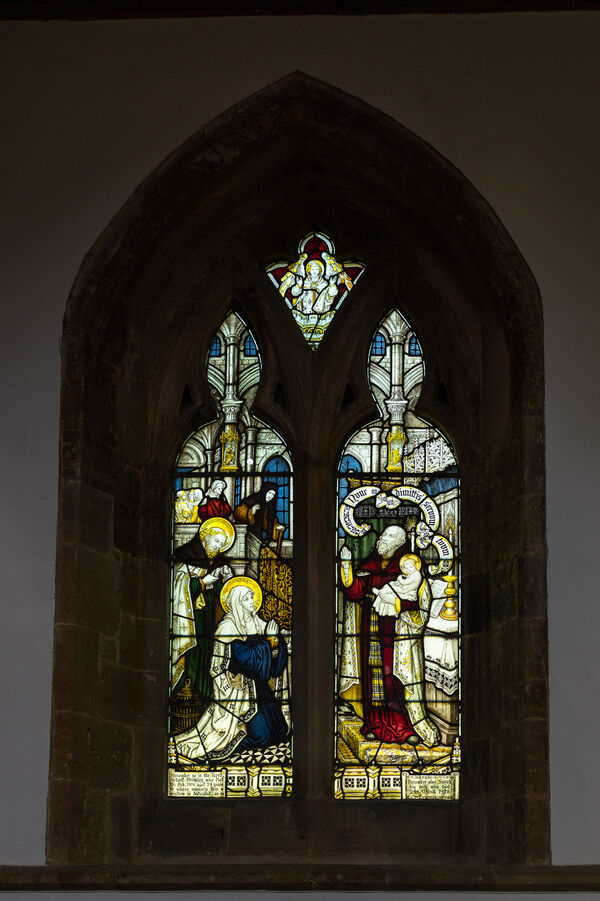 Stained glass window, Holy Cross Church, Byfield