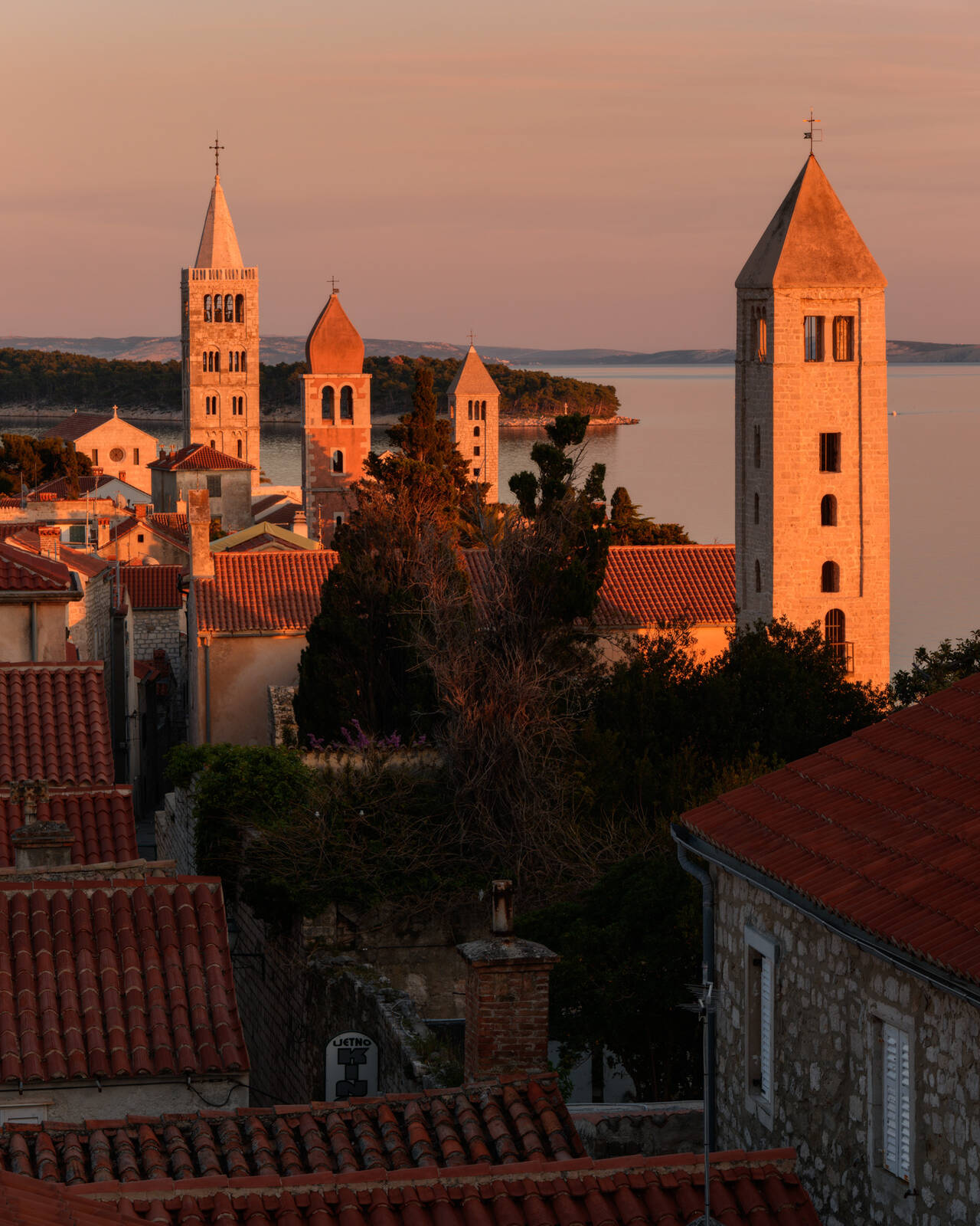 Image of Rab Town - Four Towers View by Luka Esenko