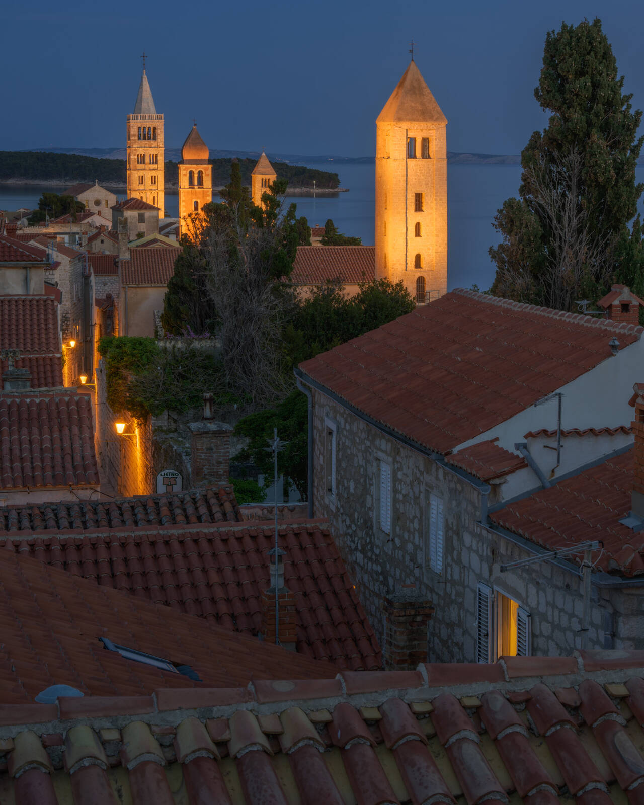 Image of Rab Town - Four Towers View by Luka Esenko