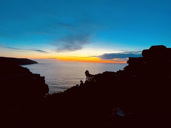 Sunset at Valley of Rocks looking out into Bristol Channel