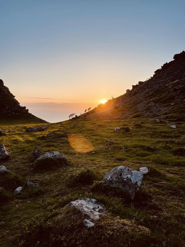 Sunset at Valley of Rocks