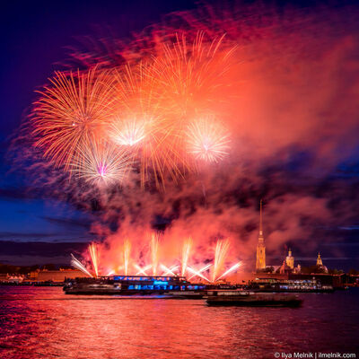 images of Russia - St.Petersburg Fireworks Festival