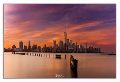 This location is  in Newport,  Jersey City, New Jersey and offers a splendid vista of Lower Manhattan. If fortunate enough to have a clearer sky, the sunrise would undoubtedly be breathtaking from this spot.