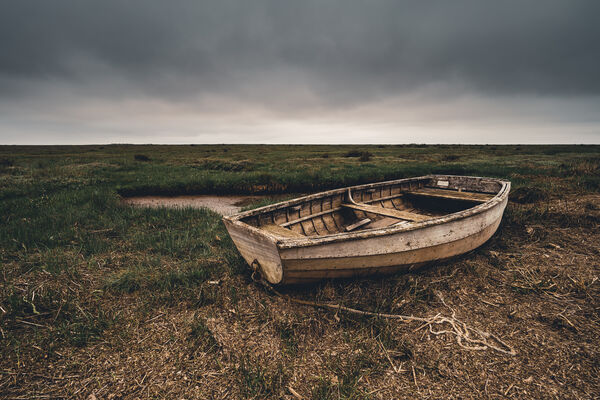 Small boat found on the marsh