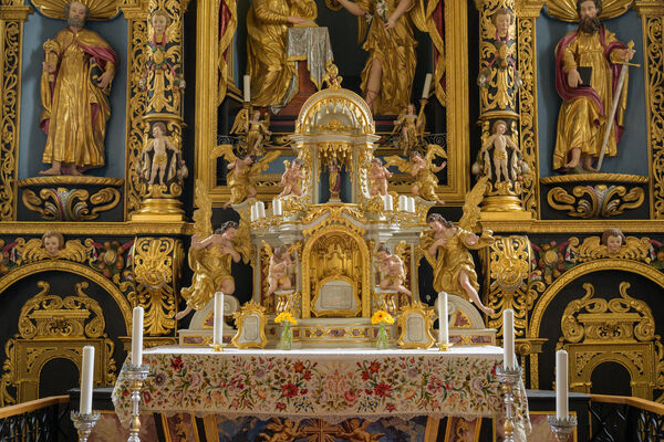Detail of the altar of Crngrob church