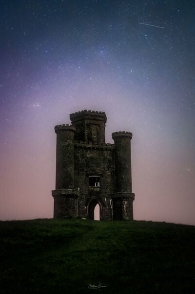 Cassiopeia and Paxton's Tower, shot using a black mist filter