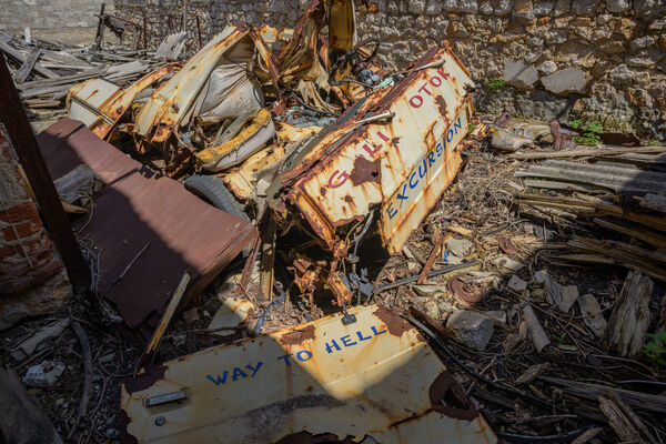 "Tourist car" wreck on Goli Otok