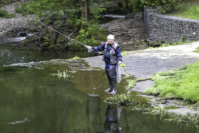 The river is a popular spot for fly fishers