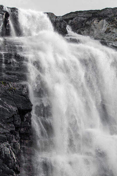 Picture of Waterfall near Eqi glacier - Waterfall near Eqi glacier