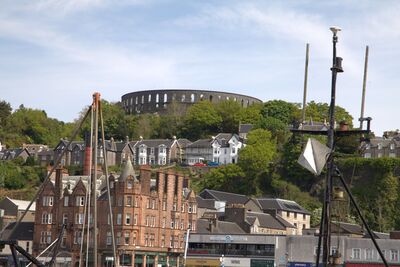 The folly seen from Oban Harbour