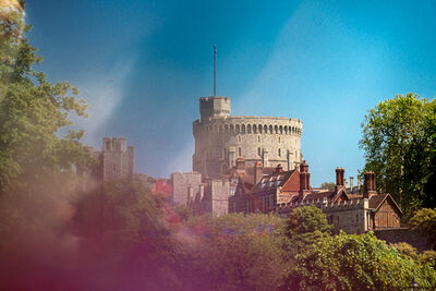 Windsor Castle from Alexandra Gardens (taken with Lensbaby Omni)