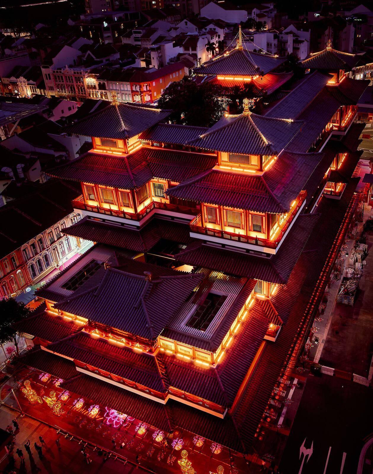 Image of Buddha Tooth Relic Temple - Elevated Viewpoint by Team PhotoHound