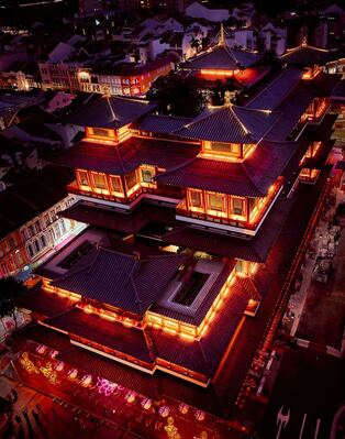 Image of Buddha Tooth Relic Temple - Elevated Viewpoint - Buddha Tooth Relic Temple - Elevated Viewpoint
