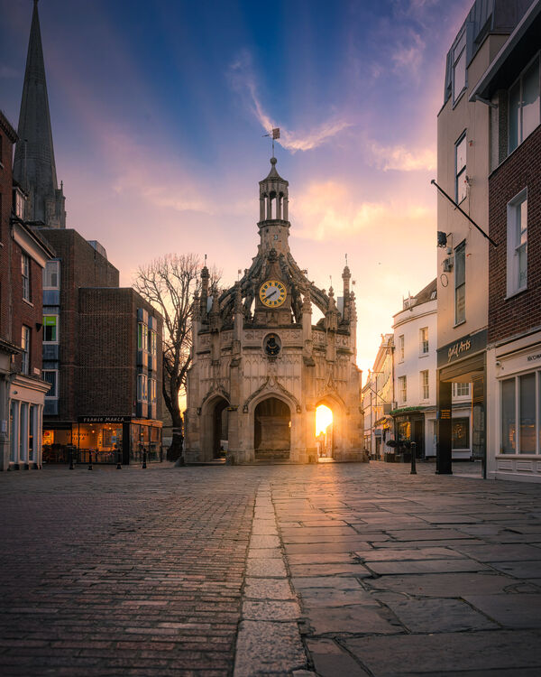 Sunset behind the Chichester Cross.