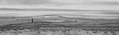 Landscape image lead mine chimneys on Hunstanworth Moor, Co Durham  2013