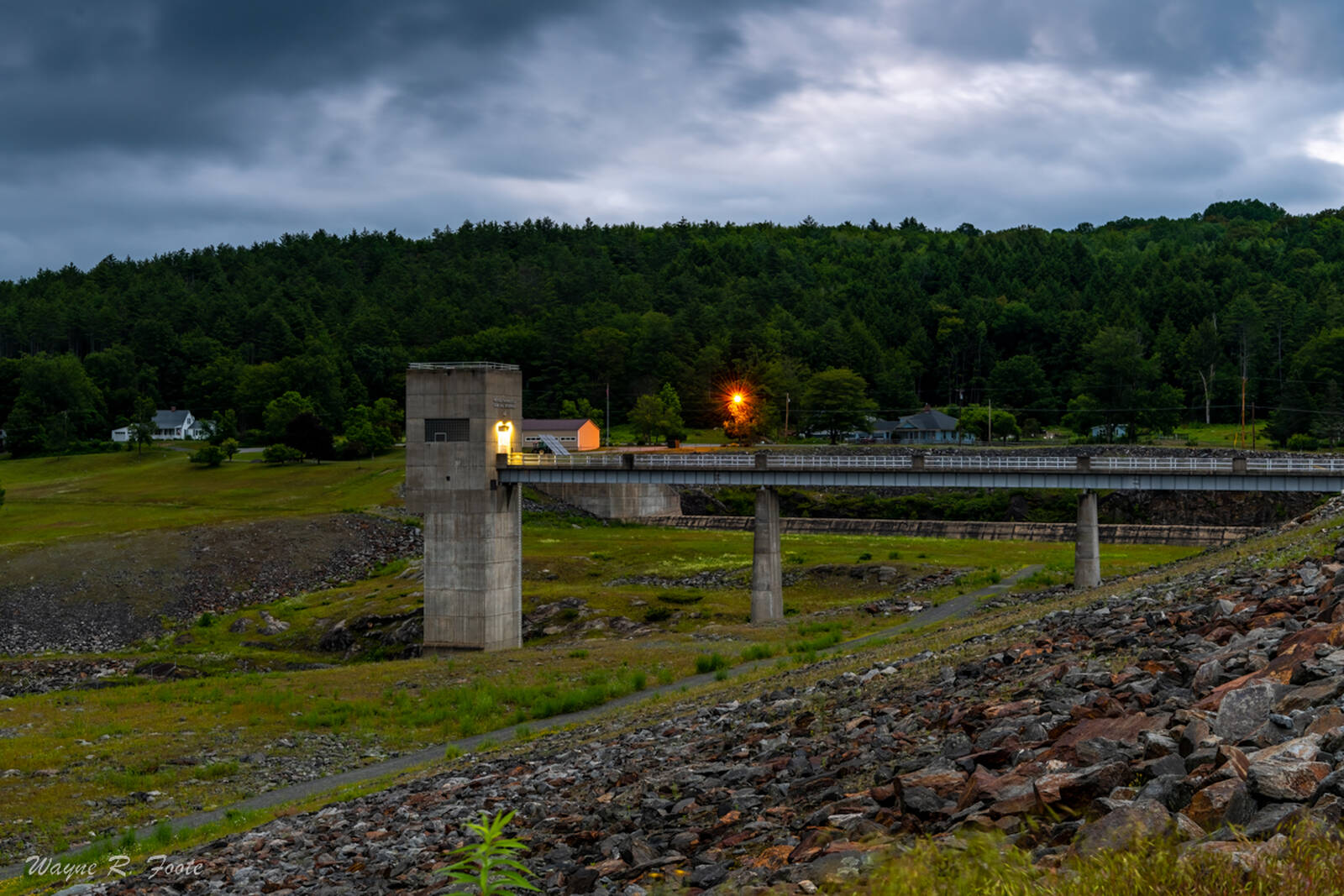 Image of North Springfield Dam and Reservoir - Top of Dam Level by Wayne Foote
