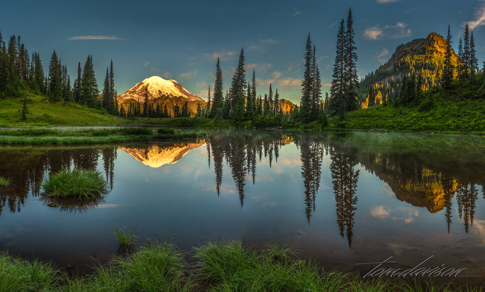 Image of Tipsoo Lake, Mount Rainier National Park by Tom Davison