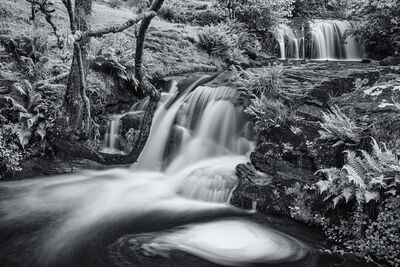 This is one of the waterfalls cascades you can explore when following the Balen-y-glyn trail.