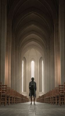 images of Denmark - Grundtvig's Church - Interior