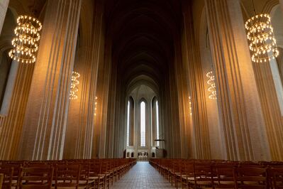 pictures of Denmark - Grundtvig's Church - Interior