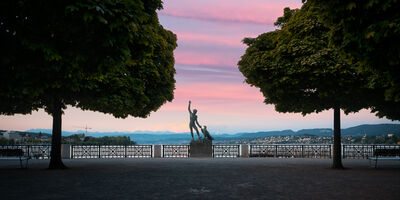photography spots in Switzerland - Ganymede Sculpture