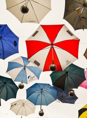 Picture of Zurich Alley of Hanging Umbrellas - Zurich Alley of Hanging Umbrellas