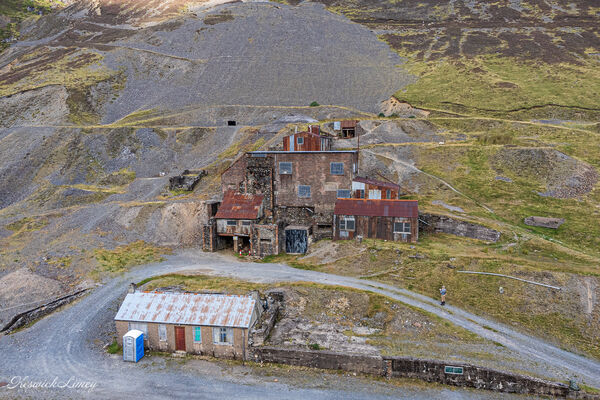 An arial view of the mine.