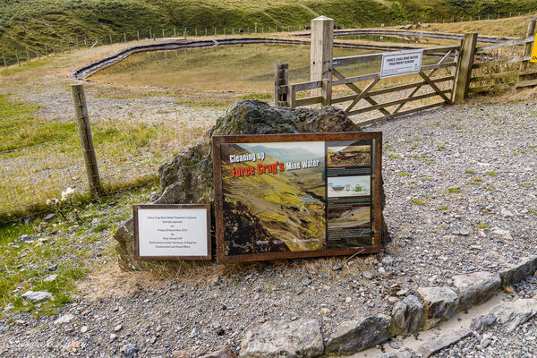 Information board at the mine.