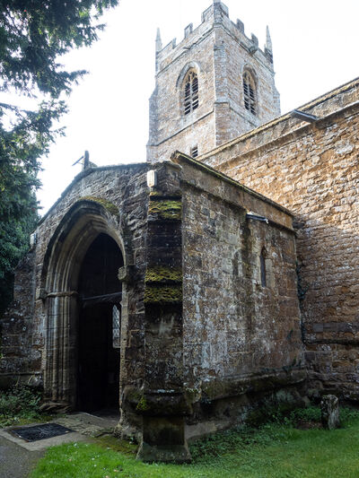 St Peter and St Paul Church, Chipping Warden - the entrance door