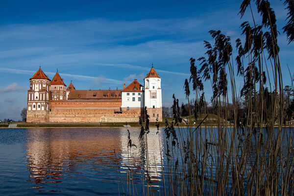 Mir castle from across the lake