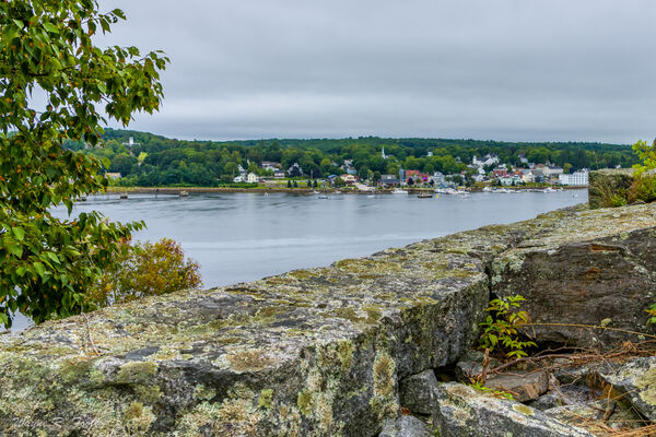 Bucksport harbor and town from back of the fort.