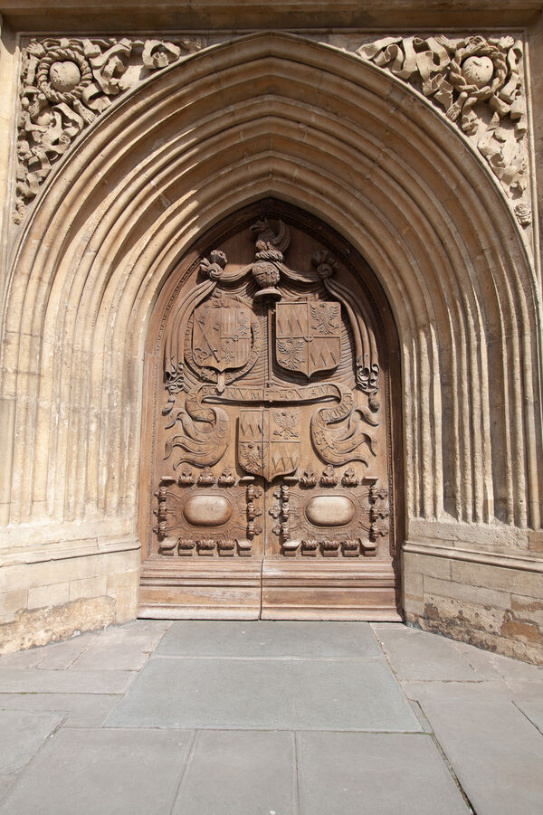 The ornate door