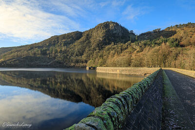A view of Raven Crag from the dam at Thirlmere.